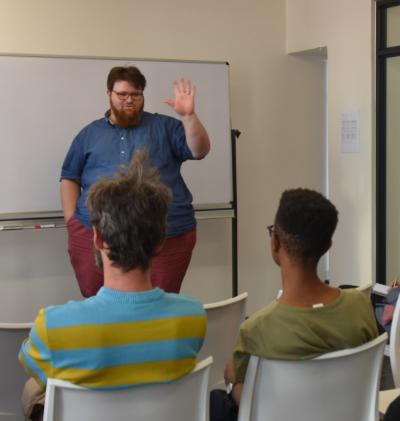 Matthew presenting a TDR Seminar at GCI 
